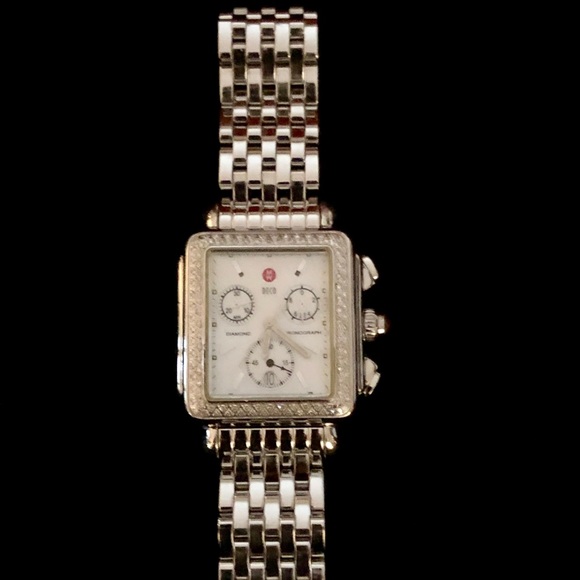 SOLD. Authentic Michele Deco with diamond bezel - Picture 8 of 8